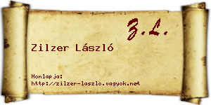 Zilzer László névjegykártya